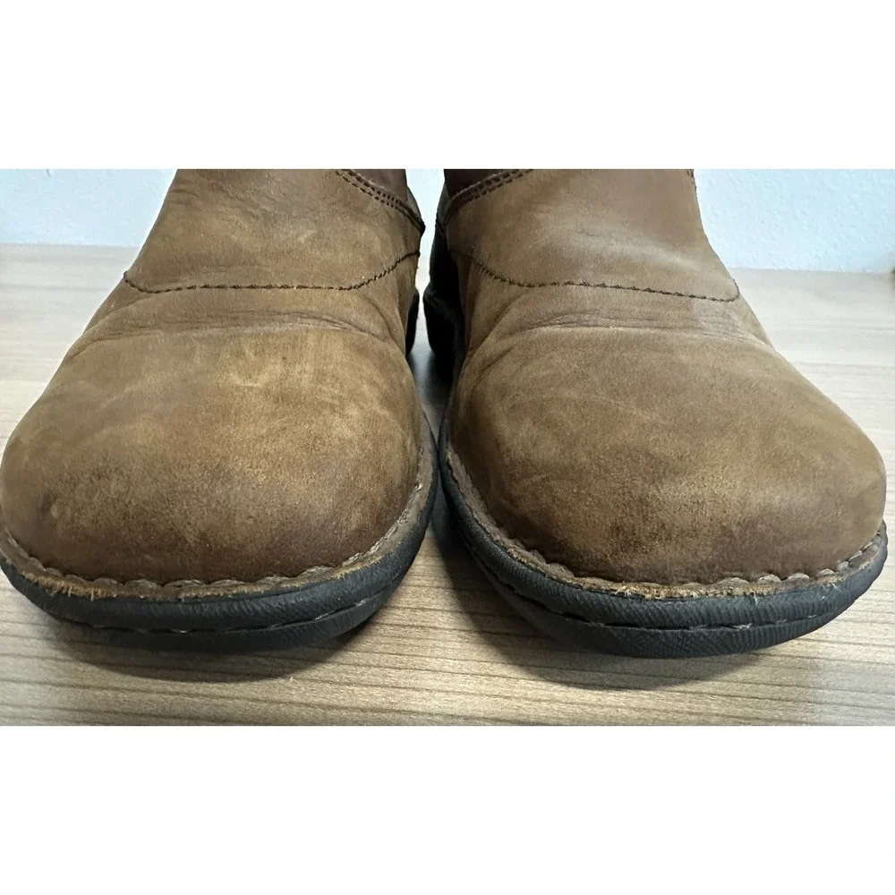 Ugg Australia Leather Boots Womens Size 9 Sheepskin Brown